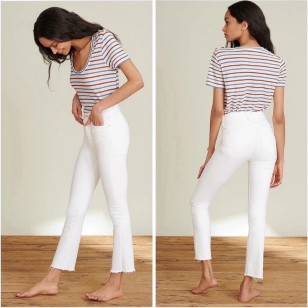 Veronica Beard Carly High Rise Kick Flare White Jeans Size 26/2 - Picture 2 of 13